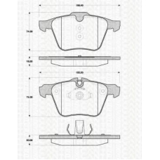8110 10565 TRISCAN Комплект тормозных колодок, дисковый тормоз