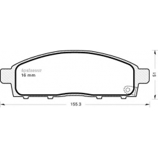 907 MGA Комплект тормозных колодок, дисковый тормоз