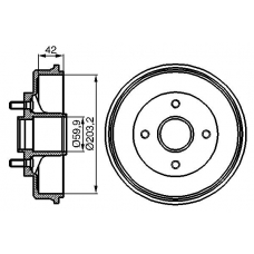 0 986 477 072 BOSCH Тормозной барабан
