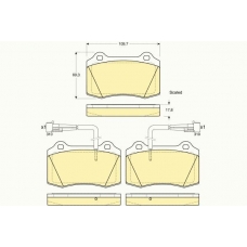 6113929 GIRLING Комплект тормозных колодок, дисковый тормоз