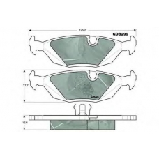 GDB299 TRW Комплект тормозных колодок, дисковый тормоз