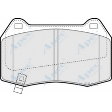 PAD1368 APEC Комплект тормозных колодок, дисковый тормоз