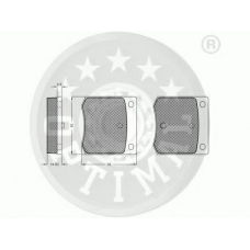 9236 OPTIMAL Комплект тормозных колодок, дисковый тормоз