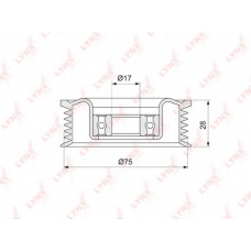 PB-5144 LYNX Ролик руч.ремня mazda 3/6 1.8-