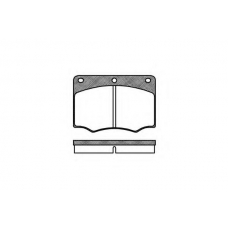 P1643.00 WOKING Комплект тормозных колодок, дисковый тормоз