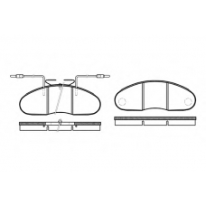 P1483.12 WOKING Комплект тормозных колодок, дисковый тормоз