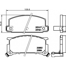 MDB1515 MINTEX Комплект тормозных колодок, дисковый тормоз