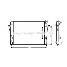 HY2328 AVA Радиатор, охлаждение двигателя