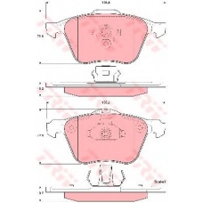 GDB1576 TRW Комплект тормозных колодок, дисковый тормоз