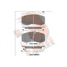 RB2051 R BRAKE Комплект тормозных колодок, дисковый тормоз