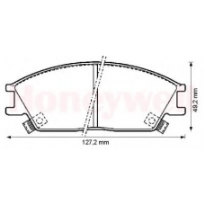 572269B BENDIX Комплект тормозных колодок, дисковый тормоз
