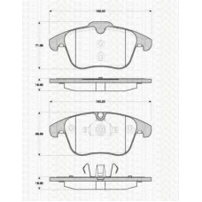 8110 10556 TRISCAN Комплект тормозных колодок, дисковый тормоз