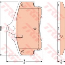 GDB1757 TRW Комплект тормозных колодок, дисковый тормоз