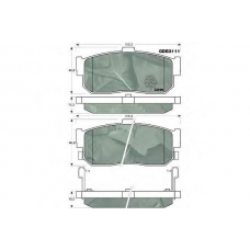 GDB3111 TRW Комплект тормозных колодок, дисковый тормоз