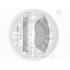 10089 OPTIMAL Комплект тормозных колодок, дисковый тормоз