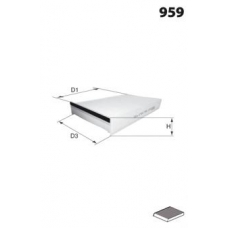 JLR7158 MECAFILTER Фильтр, воздух во внутренном пространстве