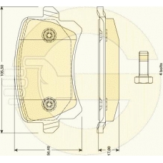 6117631 GIRLING Комплект тормозных колодок, дисковый тормоз