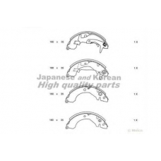 C011-01 ASHUKI Комплект тормозных колодок