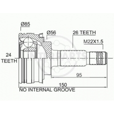 OJ-0215 InterParts Шарнирный комплект, приводной вал