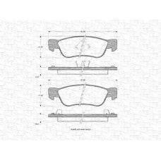 363702160907 MAGNETI MARELLI Комплект тормозных колодок, дисковый тормоз