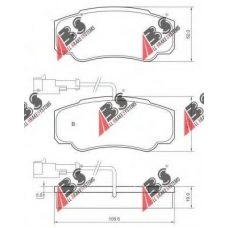 37666 ABS Комплект тормозных колодок, дисковый тормоз