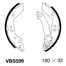 VBS596 MOTAQUIP Комплект тормозных колодок