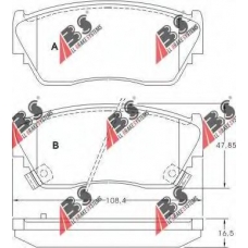 36728 ABS Комплект тормозных колодок, дисковый тормоз