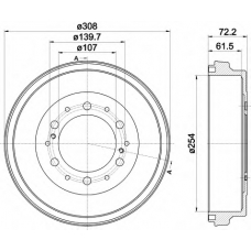 61402 PAGID Тормозной барабан