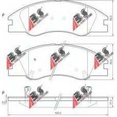 37492 ABS Комплект тормозных колодок, дисковый тормоз