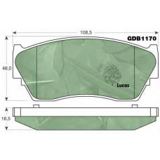 GDB1170 TRW Комплект тормозных колодок, дисковый тормоз