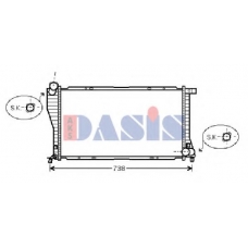 051540N AKS DASIS Радиатор, охлаждение двигателя