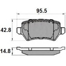 NP2007 NATIONAL Комплект тормозных колодок, дисковый тормоз