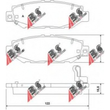 36921 ABS Комплект тормозных колодок, дисковый тормоз