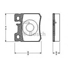 0 986 TB2 014 BOSCH Комплект тормозных колодок, дисковый тормоз
