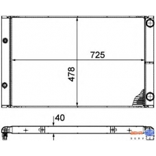8MK 376 719-091 HELLA Радиатор, охлаждение двигателя