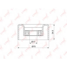 PB-5130 LYNX Ролик руч.ремня nissan teane 0