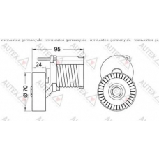 654098 AUTEX Натяжная планка, поликлиновой ремень