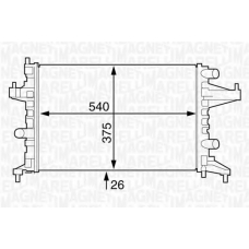 350213829000 MAGNETI MARELLI Радиатор, охлаждение двигателя