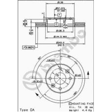 09.8656.10 BREMBO Тормозной диск