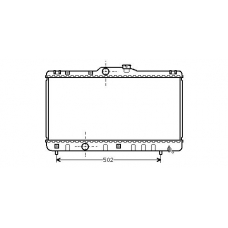 TO2147 AVA Радиатор, охлаждение двигателя