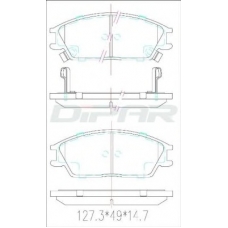 DFB2286 DITAS Комплект тормозных колодок, дисковый тормоз