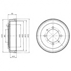 BF497 DELPHI Тормозной барабан