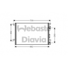 82D0225463A WEBASTO Конденсатор, кондиционер