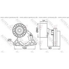 654483 AUTEX Натяжитель ремня, клиновой зубча