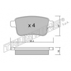 830.0 TRUSTING Комплект тормозных колодок, дисковый тормоз