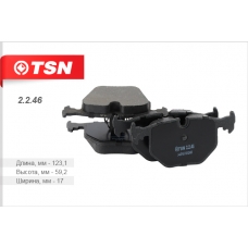 2.2.46 TSN Колодки тормозные дисковые