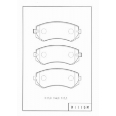 N360N80 NPS Комплект тормозных колодок, дисковый тормоз