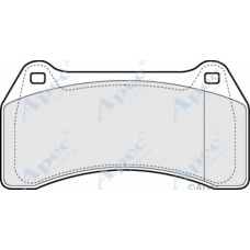 PAD1246 APEC Комплект тормозных колодок, дисковый тормоз