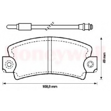 571337X BENDIX Комплект тормозных колодок, дисковый тормоз
