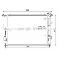 HY2286 AVA Радиатор, охлаждение двигателя